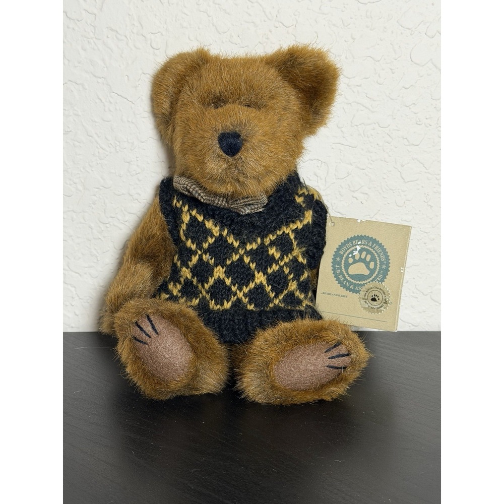 Vintage Boyds Bears Calvin JB Bean 20th Anniversary Plush Teddy Bear 1979-1999